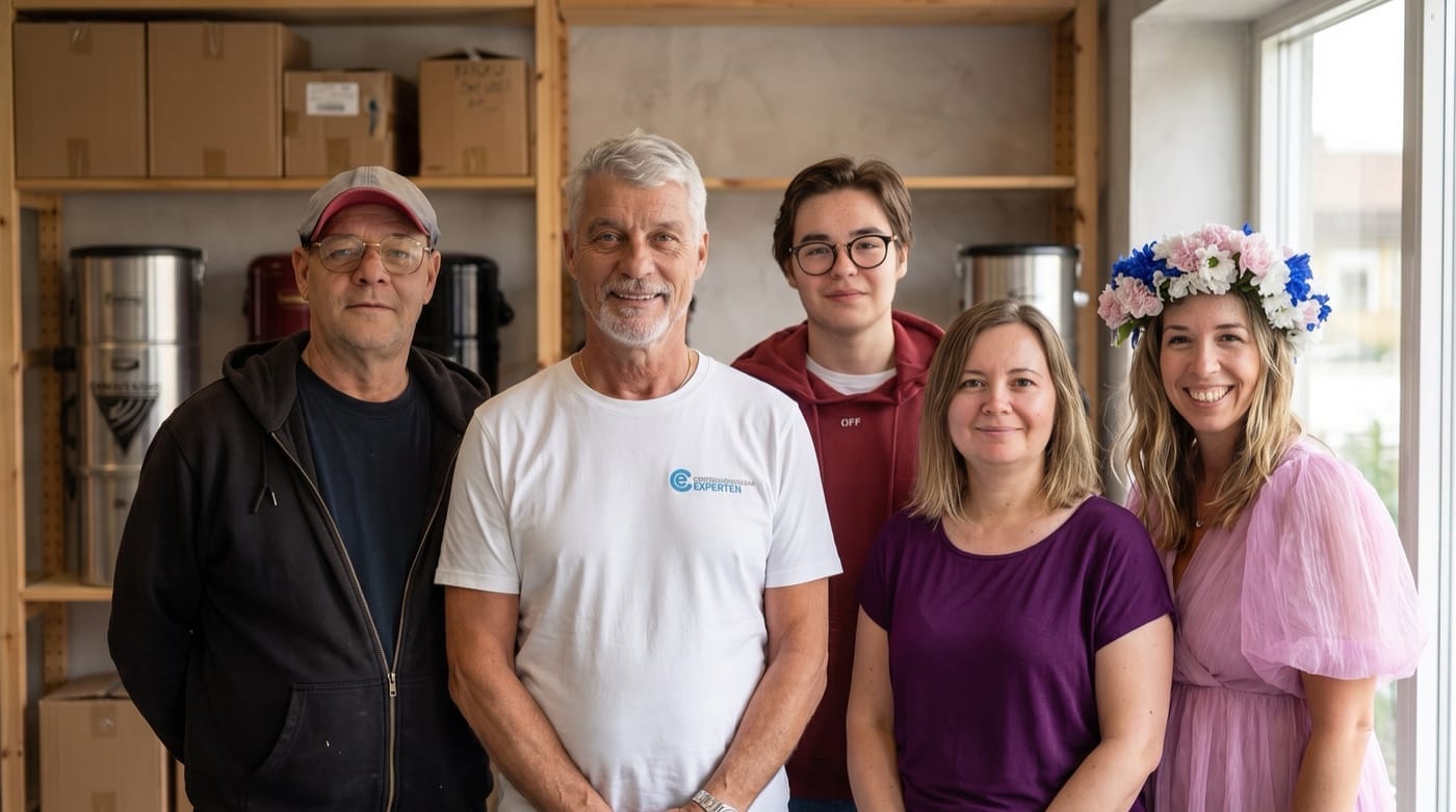 Teamet bakom Centraldammsugarexperten på Backa Bergögata i Göteborg